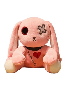 Мягкая игрушка готический кролик bunny dark розовый Plush story
