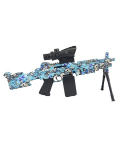 Пулемет M249 Mini стреляющий орбизами FK972 Blue игрушка Cs toys