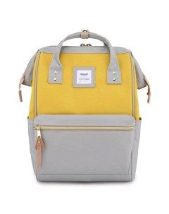 Рюкзак ткань мягкая спинка 1 отделение 28x40x17 см 212371 серый желтый Himawari