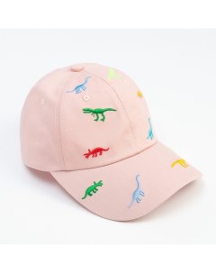 Кепка детская Динозавры цвет розовый р р 50 Minaku