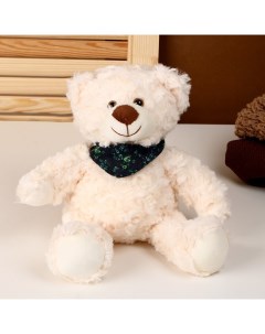Мягкая игрушка Медведь с шарфиком 28 см цвет бежевый Nobrand