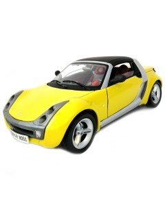 Коллекционная модель автомобиля Smart Roadster Cabriolet 1 18 металл 34099 yellow Bburago