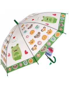 Зонт детский Happy 371 036 4 зелёный полуавтомат Д 86см Ultramarine