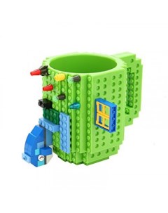 Кружка Build on Brick Mug Конструктор с деталями зеленая MUG4 Lele