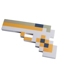 Пистолет 8Бит Оранжевый пиксельный 22см Pixel crew