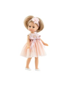 Кукла Ракель в воздушном платье и повязке с цветком 21 см Paola reina