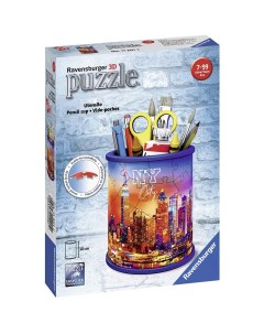 Пазл картина 3D 72 Стакан для карандашей Скайлайн NY Ravensburger