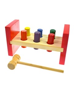 Деревянная игрушка Стучалки с молоточком арт ИД 5888 Рыжий кот