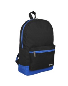 Рюкзак на молнии наружный карман цвет черный синий Bagamas