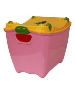 Ящик для хранения игрушек Супер Пупер на колесах розовый Idea