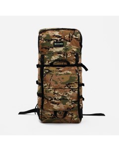 Рюкзак туристический отдел на молнии 100 л 3 наружных кармана цвет хаки Huntsman