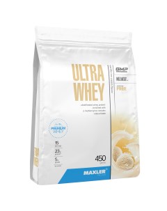 Протеин сывороточный Ultra Whey 450 гр пакет Ванильное мороженое Maxler