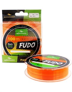 Леска Fudo L 100 м d 0 25 мм test 4 62 кг оранжево желтая 100 Namazu