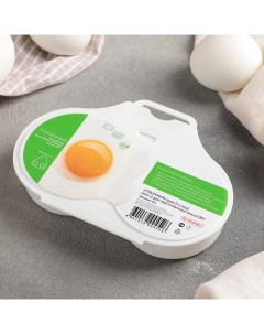 Контейнер для приготовления яиц в СВЧ печи Глазунья для 2 яиц Полимербыт