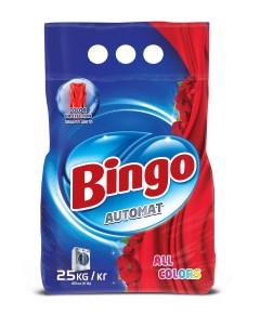 Порошок стиральный автомат ALL COLORS для цветного белья 2 5 кг Bingo