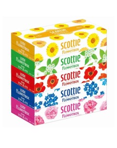 Салфетки Scottie Flowerbox 1 коробка 160 шт Crecia