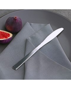 Нож столовый Нордик 20 2 см толщина 2 мм цвет серебряный 12 шт Доляна