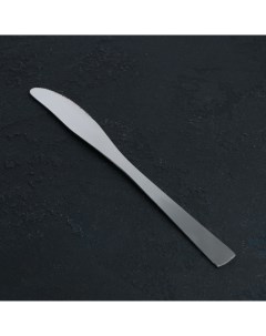 Нож столовый Gleen h 22 см толщина 2 мм цвет серебряный 12 шт Доляна