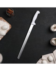 Нож для бисквита рабочая поверхность 34 см крупные зубчики Nobrand