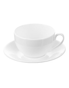 Кофейная пара фарфоровая белая чашка 180 мл блюдце 692765 Wilmax