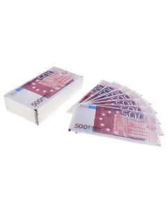 Сувенирные салфетки 500 евро 2 х слойные 25 листов 33х33 см Русма