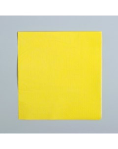 Салфетки бумажные однотонные 25х25 см набор 20 шт цвет жёлтый Страна карнавалия