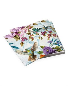 Бумажные салфетки Птицы и цветы трехслойные розовые 33х33 см 20 шт Nd play