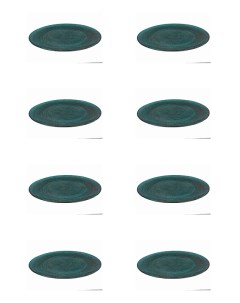 Тарелка сервировочная набор 8 шт стекло Аксам inspiration green 28см 16468 1 Akcam