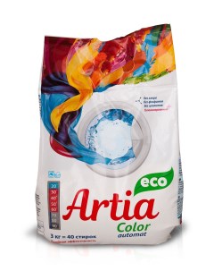 Стиральный ЭКО порошок бесфосфатный color 3 кг Artia