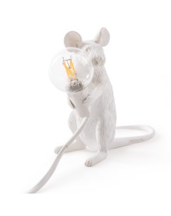 Светильник настольный Mouse Lamp Sitting белый Seletti