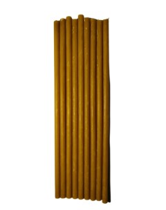 Свеча классическая восковая янтарно желтая 205 мм комплект из 9 шт 7770221 40 СЖ 60 Dr. inna