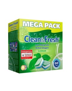 Таблетки Clean Fresh All in 1 для посудомоечной машины 60 шт Clean&fresh