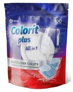 Таблетки для посудомоечной машины Colorit Plus 100 шт Grass