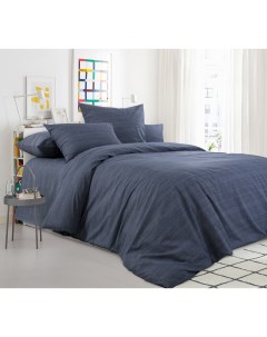 Комплект постельного белья Графитовый камень 2 спальный перкаль серый Текс-дизайн