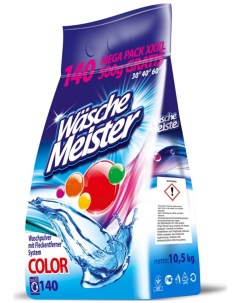 Стиральный порошок WascheMeister Color для цветного белья 10 5 кг Wasche meister