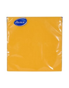 Салфетки бумажные жёлтые 2 слоя 33x33 см 20 шт Лилия