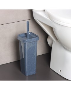 Комплект для туалета ёршик с подставкой Spin Clean STONE темный камень Nobrand