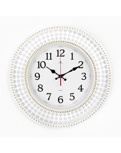 Часы Часы настенные серия Классика плавный ход d 40 см белые Рубин