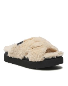 Тапочки W Fuzz Sugar Cross Slide 1135131 бежевый 36 EU Ugg