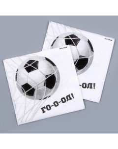 Салфетки бумажные Футбол однослойные 24х24 см набор 20 шт Страна карнавалия