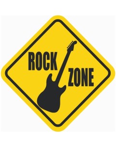 Знак декоративный постер Rock zone 32х32 см пластик Nobrand