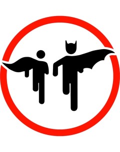 Знак декоративный постер Бэтмен и Робин 32х32 см пластик Nobrand