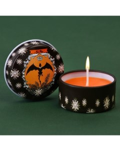 Новогодняя свеча в банке Дракончик мандарин d 4 8 см Зимнее волшебство