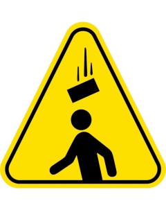 Знак декоративный постер Кирпич над головой 30х27 см пластик Nobrand