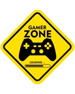 Знак декоративный постер Gamer zone 32х32 см пластик Nobrand