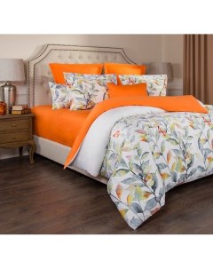 Комплект постельного белья евро Гармоника оранжевый Материал хлопок Santalino