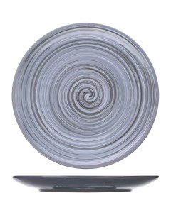 Тарелка Пинки мелкая 220х220х20мм керамика серый Борисовская керамика