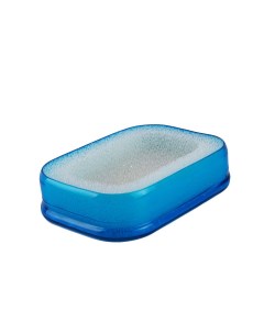 Мультифункциональная губка мыльница в силиконовой коробке синий BH ASH 03 Bloominghome accents.