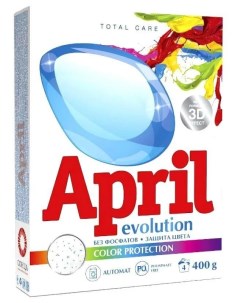 Стиральный порошок color protection автомат 400 г April evolution