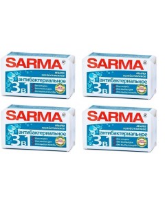 Хозяйственное мыло Антибактериальное 140 г 4 шт Sarma